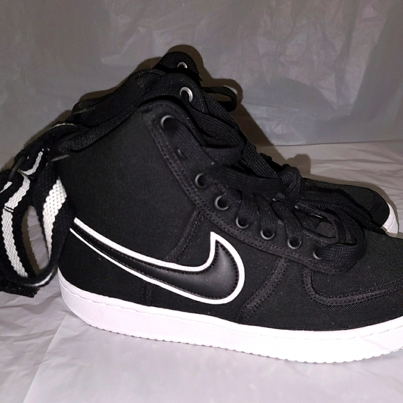 Nike Shoes - NIKE WOMEN W NIKE VANDAL HI (BLACK / BLACK-WHITE)